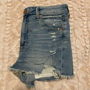 American curvy high rise jean shorts